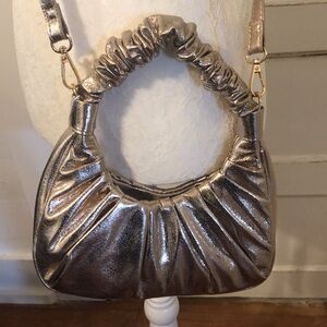 NWT Gold Handbag Clutch Crossbody Shoulder Bag Evening Bag Urban Expressions